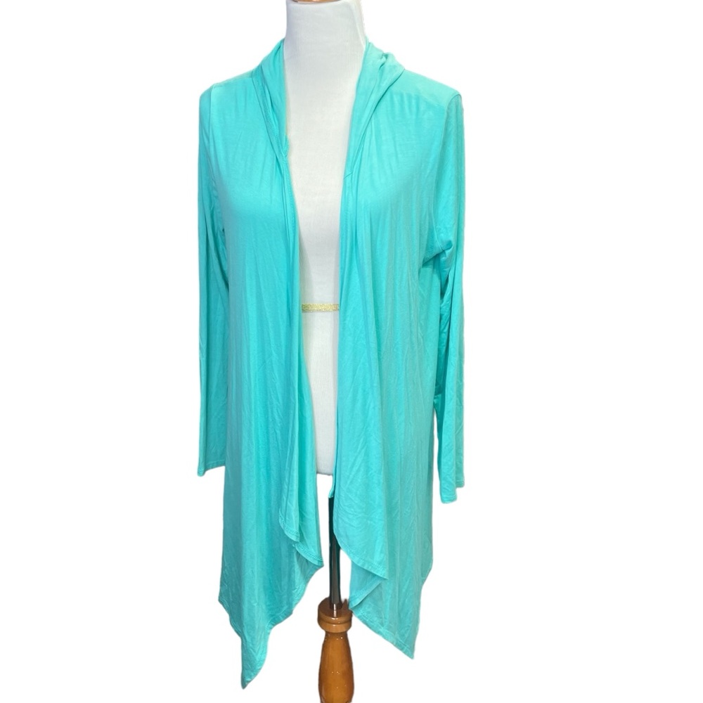 Azules women’s lightweight,‎ hooded open  cardigan size L